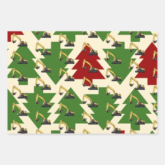 kerstaven voor zwaar bediende apparatuur inpakpapier vel (Voorkant 2)