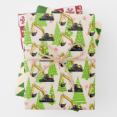 kerstaven voor zwaar bediende apparatuur inpakpapier vel (In situ)