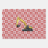 kerstaven voor zwaar bediende apparatuur inpakpapier vel (Voorkant 3)