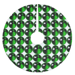 Kerstaven Witte Dove van de Vrede Groen Kerstboom Rok