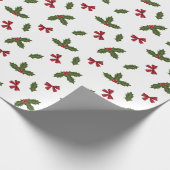 Kerstavestilant Plant en rode bogen Cadeaupapier (Hoek)