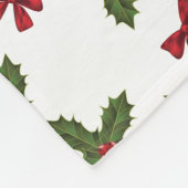 Kerstavestilant Plant en rode bogen Fleece Deken (Hoek)