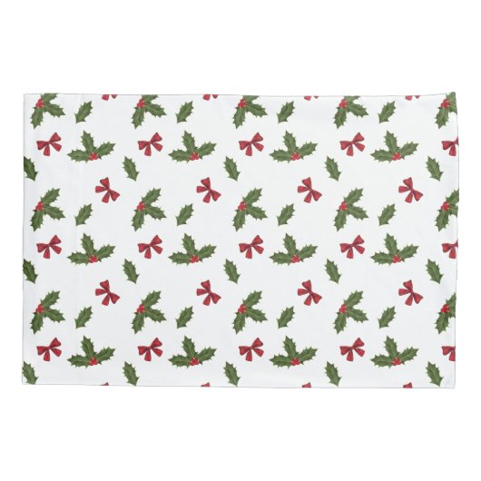 Kerstavestilant Plant en rode bogen Kussensloop (Achterkant-Links)