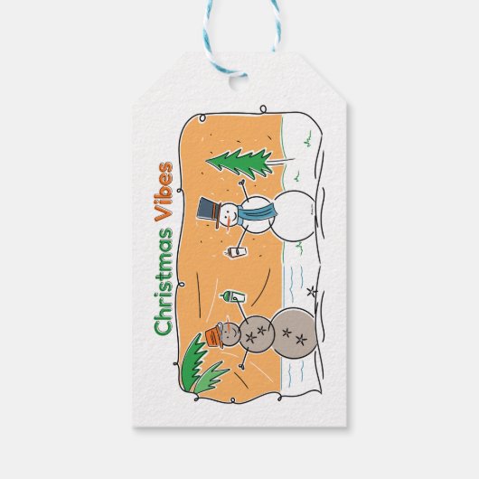 Kerstavibes uit een deel van de wereld cadeaulabel (Achterkant)