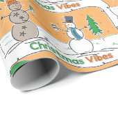 Kerstavibes uit een deel van de wereld cadeaupapier (Rol Hoek)