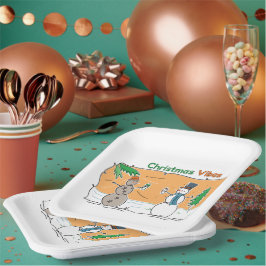 Kerstavibes uit een deel van de wereld papieren bordje