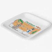 Kerstavibes uit een deel van de wereld papieren bordje (Gebogen)