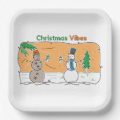 Kerstavibes uit een deel van de wereld papieren bordje (Voorkant)