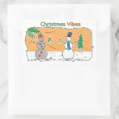 Kerstavibes uit een deel van de wereld rechthoekige sticker (Tas)