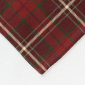 Kerstavid monogram: burgundy fleece deken (Hoek)