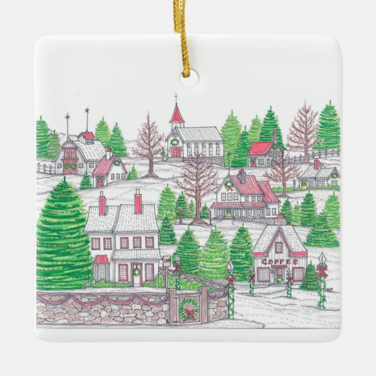 Kerstavillage Ornament (Voorkant)