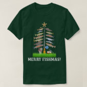 Kerstavinvis van het Merry Fishmas T-shirt (Design voorkant)