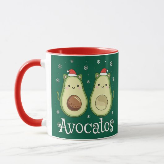 Kerstavocado's Kawaii Cat & Avocado Mok (Links)