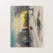 Kerstavond 1885 W C Bauer Sleigh Ride to Church Legpuzzel (Verticaal)