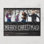 Kerstavond 3 fotocollage feestdagenkaart (Voorkant)