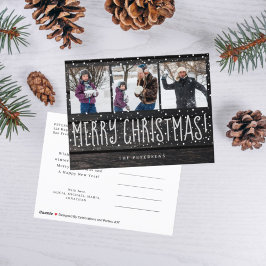 Kerstavond 3 fotocollage feestdagenkaart