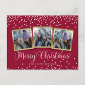 Kerstavond 3 Foto's Collage Briefkaart (Voorkant)