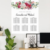 Kerstavond 6-tafelzitje met bruine kerstbruiloft poster (Thuiskantoor)