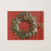 Kerstavond aan de deur hangen legpuzzel (Horizontaal)