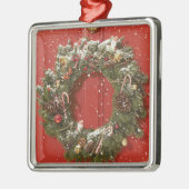 Kerstavond aan de deur hangen metalen ornament (Links)