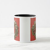 Kerstavond aan de deur hangen mok (Midden)