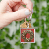 Kerstavond aan de deur hangen sleutelhanger (Hand)