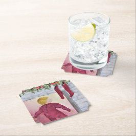 kerstavond Anticipatie Kartonnen Onderzetters