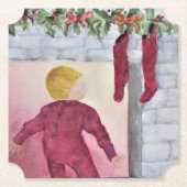 kerstavond Anticipatie Kartonnen Onderzetters (Voorkant)