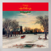 Kerstavond, beroemd schilderij, poster (Voorkant)