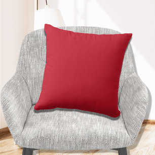 Kerstavond Berry Red Modern Solid Basic, gekleurd Kussen