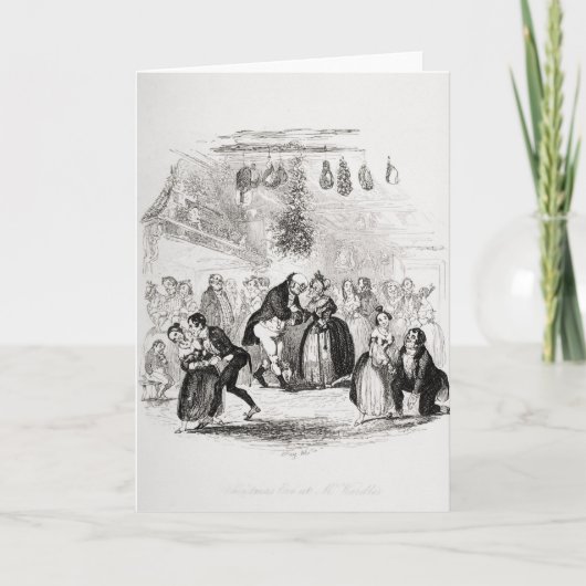 Kerstavond bij M. Wardle's Feestdagen Kaart (Voorkant)