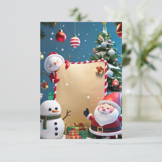 Kerstavond Blank Invitation Kaart (Staand voorkant)