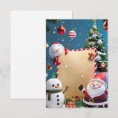 Kerstavond Blank Invitation Kaart (Voorkant / Achterkant)