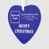 Kerstavond blauw hart acrylversiering ornament (voorkant)
