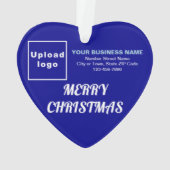 Kerstavond blauw hart acrylversiering ornament (achterkant)