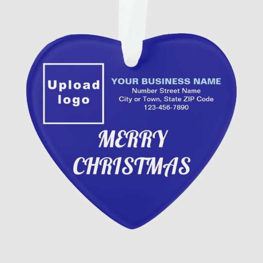 Kerstavond blauw hart acrylversiering ornament (achterkant)