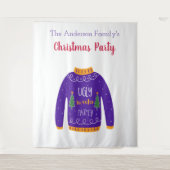 Kerstavond blauw wit wandkleed (Voorkant)