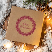 Kerstavond Botanische Holly & Poinsettias Rubberstempel