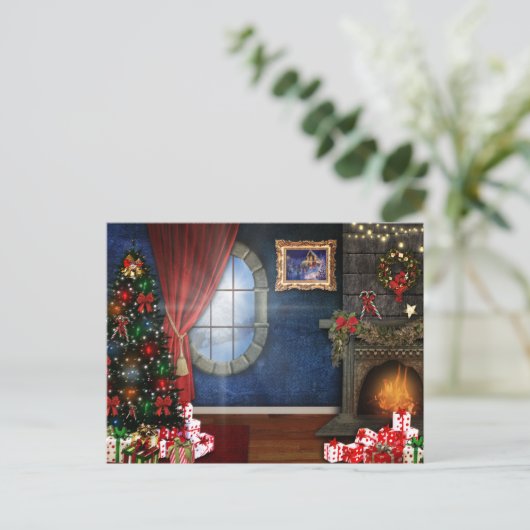 kerstavond briefkaart (Staand voorkant)