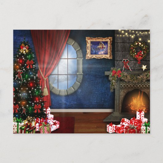 kerstavond briefkaart (Voorkant)