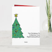 Kerstavond buiten de kerk feestdagen kaart (Achterkant)