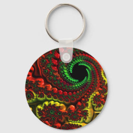Kerstavond Button met Mandelbrot Key Ring Sleutelhanger