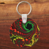 Kerstavond Button met Mandelbrot Key Ring Sleutelhanger (Voorkant)