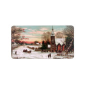 Kerstavond Cadeau Label Stickers (Voorkant)