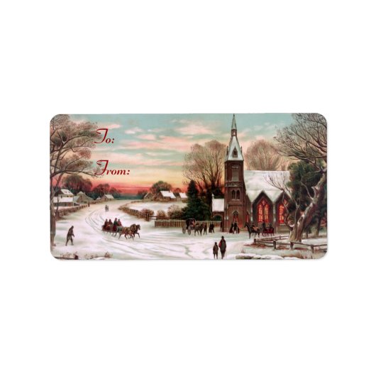 Kerstavond Cadeau Label Stickers (Voorkant)