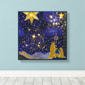 kerstavond canvas afdruk (Insitu (Houten vloer))