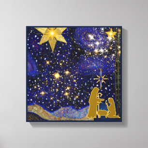 kerstavond canvas afdruk