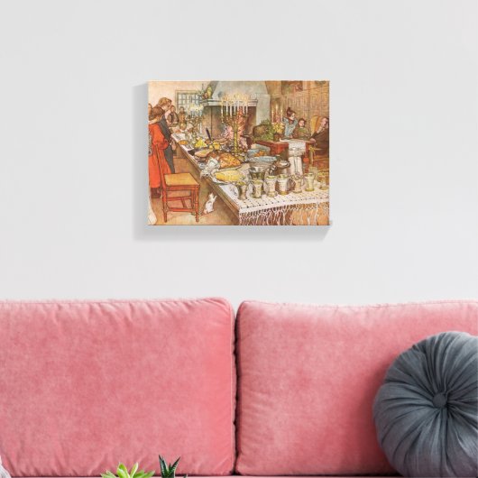 Kerstavond Carl Larsson 1904 Canvas Afdruk (Insitu (Woonkamer))
