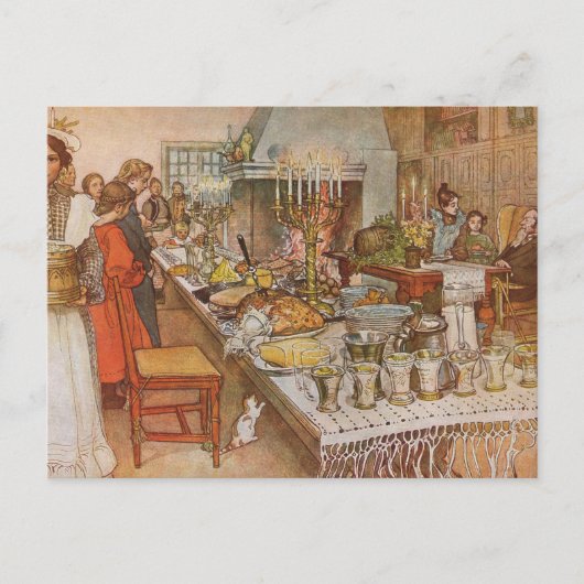 Kerstavond Carl Larsson 1904 Feestdagenkaart (Voorkant)