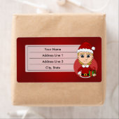 Kerstavond cartoon etiket (Insitu)